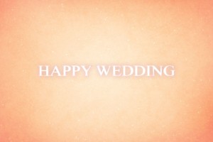素材No.8「HAPPY WEDDING」