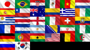 素材No.91「世界の国旗映像素材」World Cup 2014 出場32カ国 ver.